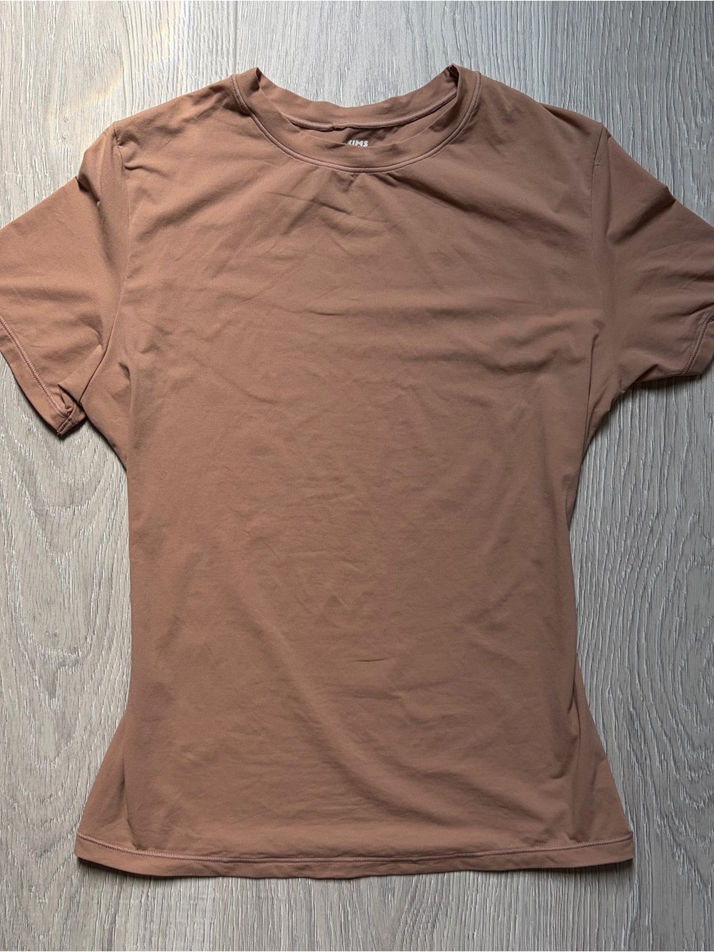 SKIMS Short Sleeve Crew T-Shirt in Dusty Brown